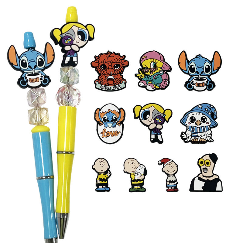 Wholesale 10pcs/pack Silicone Beads Keychain Beads DIY Loose Focal Beads  OLY Exclusive